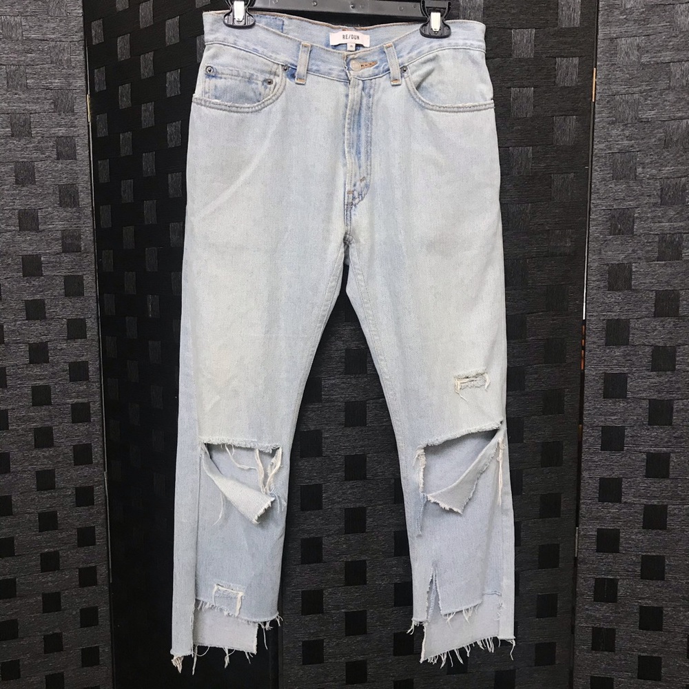 Re/Dun Re/Done relaxed straight distressed jeans